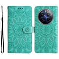 Läderfodral för Realme 12 Pro 5G/12 Pro+ 5G, präglat solrosmönster, flip folio plånboksfodral - Perfet Style D_MGF Style D