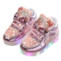 Lysende sko Blinkende åndbare sneakers Lysende fritidssko til børn Pink_MGF Pink 21