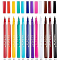 Pikkukuva 2 / 5: 12 kpl Mattapintainen Sateenkaarenvärinen Nestemäinen Eyeliner-setti, 12 Väriä Pehmeä ja Hyperterävä Kärkiharja Eyeliner, Vedenkestävä Runsaspigmenttinen Eyeliner-kynäsetti
