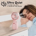 Miniatyrbild 5 av 5: Handhållen fläkt Bärbar fläkt med Bluetooth-ljud, Uppladdningsbar, USB Tyst Skrivbordsfläkt Bordsfläkt för Hemmakontor Utomhusresor