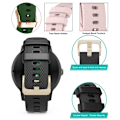 Miniatyrbillede 3 af 5: 18mm 20mm Armbånd til Garmin Smartwatch, Erstatningsarmbånd Sort Black 18mm Width