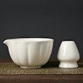 Miniatyrbillede 3 af 9: Keramisk Matcha te, inklusive matcha skål og matcha piskeris, 5-delt sæt hvid white
