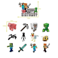 Pikkukuva 3 / 5: Minecraft-teemainen Hyvää syntymäpäivää -setti Koriste Tarvikkeet Banneri Viiri Kakunkoristeet Pakkaus null none