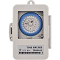 Miniatyrbilde 2 av 5: 24-timers mekanisk timer 15 minutters timer Timer IP53 beskyttelsesklasse med batteri TB388R AC100-240V Grå