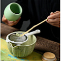 Miniatyrbillede 4 af 9: Keramisk Matcha-te, inklusive matchaskål og matchavisp, 5-delt sæt turkis turquoise