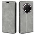 För Honor Magic7 Lite 5G/ X9c 5G Fodral Lädertextur Plånboksfodral - Perfekt Grå_MGF Grey