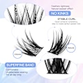Pikkukuva 2 / 2: Yksittäiset tekoripset - Set Natural Volume Lashes - 40kpl Musta