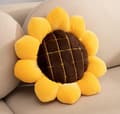 Blomkudde Mjuk Solros Kudde Formad Matta Prydnadskuddar Kuddar för Hemrum Dekoration (39 cm)_MGF