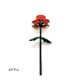 Miniatyrbillede 10 af 10: Pink Rose MOC Byggeklodser Legetøj Valentinsdag DIY Mursten Sæt Pargave Kærlighedserklæring Blomstersprog Første Kærlighed Blue 1Pcs