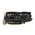 Miniatyrbillede 1 af 8: Dual Fan Grafikkort 4GB DDR5 128bit Hurtigkøling Lav støj Videospil Grafikkort Chip til stationær PC GTX1050Ti 4GB DDR5 128bit 0.1