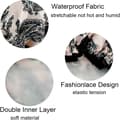 Miniatyrbilde 5 av 8: 3-pakning dobbeltlags dusjhette vanntett elastisk badehette for kvinner dusj spa salong Multicolor-2