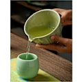 Miniatyrbild 7 av 9: Keramisk Matcha-te, inklusive matchaskål och matchavisp, 5-delars set turkos turquoise