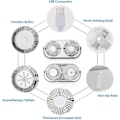 Miniatyrbild 4 av 5: 2025 Lämplig USB-fläkt Mini Bordsfläkt Liten Portabel 360° Rotation Dubbelhuvud USB-fläkt med 3 Hastigheter Aromfunktion