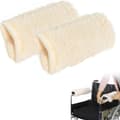 Rullestol armlenspute, minneskumtrekk for eldre, off-white, 2 stk