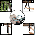 Miniatyrbillede 5 af 5: Trægynge Hængende Stropper, 5/10ft Lange Stropper med 2 Holdbare Sikkerhedslåse Karabinhager Holder Op Til 2200lb, Polyester Stropper Perfekte til Haven