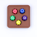 Miniatyrbild 2 av 7: Squid Game 2 Gonggi & Fodral Koreansk Grab 5 stone sieves+square base