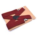 Herrhängslen 5 cm Rygg Kraftiga Biker Snowboard Byxor Elastiska 4 Klämmor Wine Red
