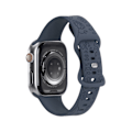 Miniatyrbillede 1 af 5: Passer til iwatchS9 876SE Apple Watch armbånd præget lille rose silikone Solsikke - blågrå Sunflower - blue-grey 38/40/41mm