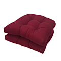 Miniatyrbilde 1 av 5: Utesofa Puter Sett med 2, Utemøbler Gulvputer NAVY DARK RED