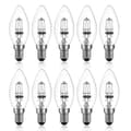 42W E14 C35 Dimbar Halogenlampa AC 220-240V Varmvit 2700K E14 Transparent Halogen Lampa (10-pack)_MGF