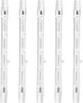 100W 118mm R7s Dimbar halogenlampa varmvit 2800K (5-pack)