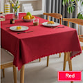 Miniatyrbillede 8 af 11: Vandtæt dug, nordisk bomuld og linned dug, japansk stil, ensfarvede duge til spisebord, sofabord, khaki Khaki 140x180cm
