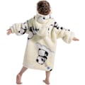 Miniatyrbild 2 av 6: Unisex Fleece Hoodie, Vinter 2023 - Varma, Mjuka & Överstora Sherpa Hoodies - Bärbar Filt, Badrock, Nattklänning, Nattkläder, Pyjamas panda One size