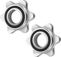 2-delad hantellåsmutter - 25 mm - halkfri - silverfärgad