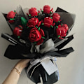 Miniatyrbillede 3 af 10: Pink Rose MOC Byggeklodser Legetøj Valentinsdag DIY Mursten Sæt Pargave Kærlighedserklæring Blomstersprog Første Kærlighed Red A 1Pcs