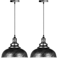 Miniatyrbillede 1 af 5: 2 sæt industrielle loftslamper lysekrone E27 retro metal loftslampe