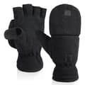 Fingerless polar fleece gloves / winter mittens 2-in-1 M M