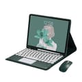 Bluetooth Keyboard Case - Dark Green with Upgraded Touchpad Keyboard Compatible with Samsung Galaxy Tab A9+ 11-inch