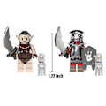 Miniatyrbillede 5 af 5: 18 stk. Ringenes Herre Middelalderlige Riddere Minifigurer Legetøjssæt Antik Militær Rustning Orker Soldater Byggeklodser [FW]