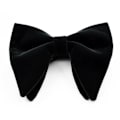 Miniatyrbillede 1 af 9: Mænd Oversized Butterfly Solid Fløjl Butterfly Bryllupsfest Smoking Justerbar Black