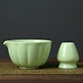 Miniatyrbillede 3 af 9: Keramisk Matcha-te, inklusive matchaskål og matchavisp, 5-delt sæt turkis turquoise