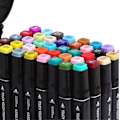 Miniatyrbillede 6 af 9: 80 stk. - Tusser med etui - Dobbeltsidet - Penne Multicolor multifärg