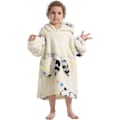 Miniatyrbild 4 av 6: Unisex Fleece Hoodie, Vinter 2023 - Varma, Mjuka & Överstora Sherpa Hoodies - Bärbar Filt, Badrock, Nattklänning, Nattkläder, Pyjamas panda One size