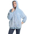 Miniatyrbillede 1 af 6: Damejakke, Frakke, Sweatshirt, Hoodies, Casual, Bomber, Tyk Fleece, Lynlås, Cardigan, Bærbar Filtforbinding BLÅ M