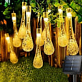 Miniatyrbillede 2 af 5: Solcellelyskæder 30 LED, Udendørs og Indendørs 6,5 M 8 Tilstande IP65 Vandtæt Have Varmt Lys