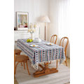 Miniatyrbild 5 av 6: Etnisk Stil Bordduk Polyester Bomull Bohemisk Pop Rektangulär Dammskyddande Bordduk Kaffebord Duköverdrag Blå Pop-Tofs Blue pop tassel 140X140CM