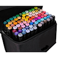 Miniatyrbillede 1 af 9: 80 stk. - Tusser med etui - Dobbeltsidet - Penne Multicolor multifärg