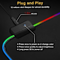 Miniatyrbillede 3 af 4: Gaming musemåtte med LED-belysning - RGB - Vælg størrelse Sort 80x30 cm