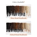 Pikkukuva 8 / 9: 1 kpl Synteettinen Punontahiukset Punokset Säädettävän Vyön Kanssa Punottu Bohemian Tyyli Naisten Hiustyyli 18 18 Athree strand braid
