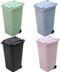 4-pack Mini soptunnor för kontorsmaterial med hjul_MGF