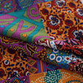 Miniatyrbilde 4 av 7: Bohemian Retro Gardin Etnisk Stil Bomullslin Bomullslin Tynn Vindu Dekorativ Boho Trykt Gardin Soverom Ferdiglagde Gardiner Øyeblikk Topp Grommet Top W140CMxH160CM 1PC