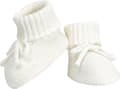 Stickade babytofflor, mjuka bomullstofflor för 0-6 månader, vit