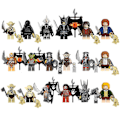 Miniatyrbillede 1 af 5: 18 stk. Ringenes Herre Middelalderlige Riddere Minifigurer Legetøjssæt Antik Militær Rustning Orker Soldater Byggeklodser [FW]
