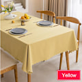 Miniatyrbillede 1 af 11: Vandtæt dug, nordisk bomuld og linned dug, japansk stil, ensfarvede duge til spisebord, sofabord, gul Yellow 140x180cm