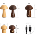 Miniatyrbillede 5 af 5: Svampelampe til soveværelse, bærbar dæmpbar sengelampe med USB-opladning, trådløs natlampe, svamp (stor, bøg A)