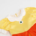 Pikkukuva 4 / 4: Daisy Prinsessamekko Tyttö Sarjakuva Elokuva Cosplay Puku Kesä Lasten Oranssi Juhla-asut 2-10 Vuotta Halloween Naamiaisasut Daisy Setit 08 Daisy Sets 08 4T Tag-120